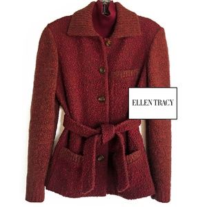 Women's Ellen Tracy 2-PC Wool Cardigan Sweater Set